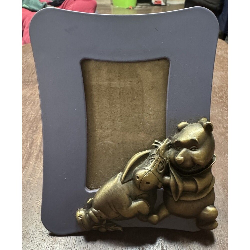 Disney Winnie the Pooh & Eeyore Picture Frame Resin Photo Frame Decor 2.25x3.35